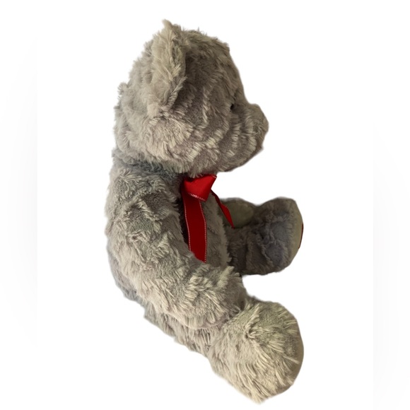Walgreens Gray Teddy Bear Red Bow & Heart on Foot 13" Stuffed Animal Plush HTF. - Picture 4 of 11